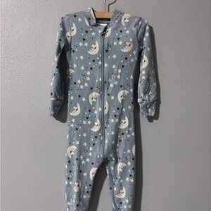 Hannah Anderson Snoopy on the moon Blue Moon and Stars Kids One Piece 2T